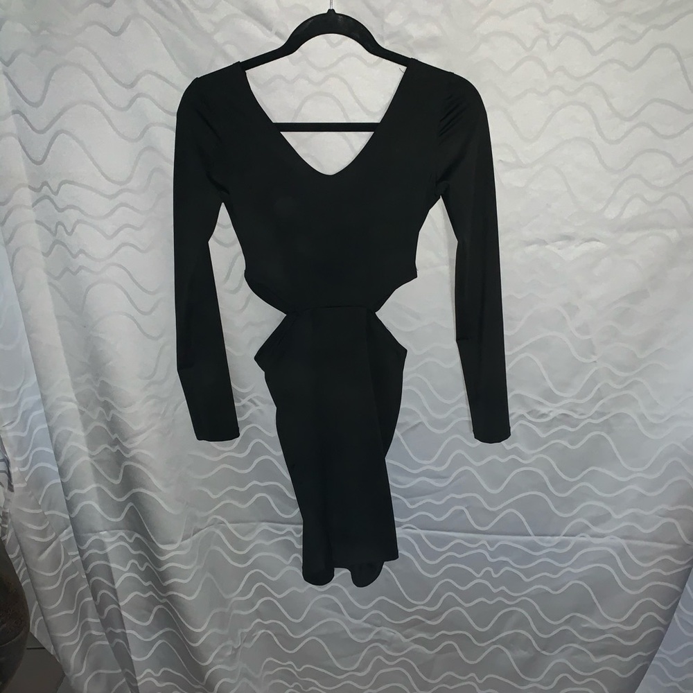 All black long sleeve dress